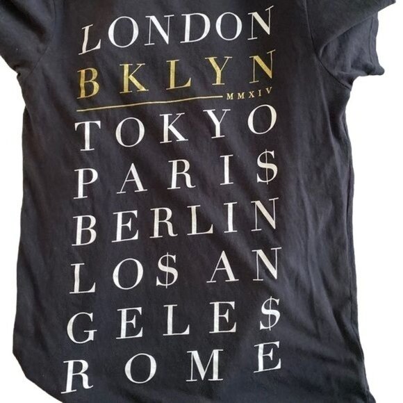 Brooklyn Calling N.Y.C Cotton Black Tee XS - Picture 4 of 5